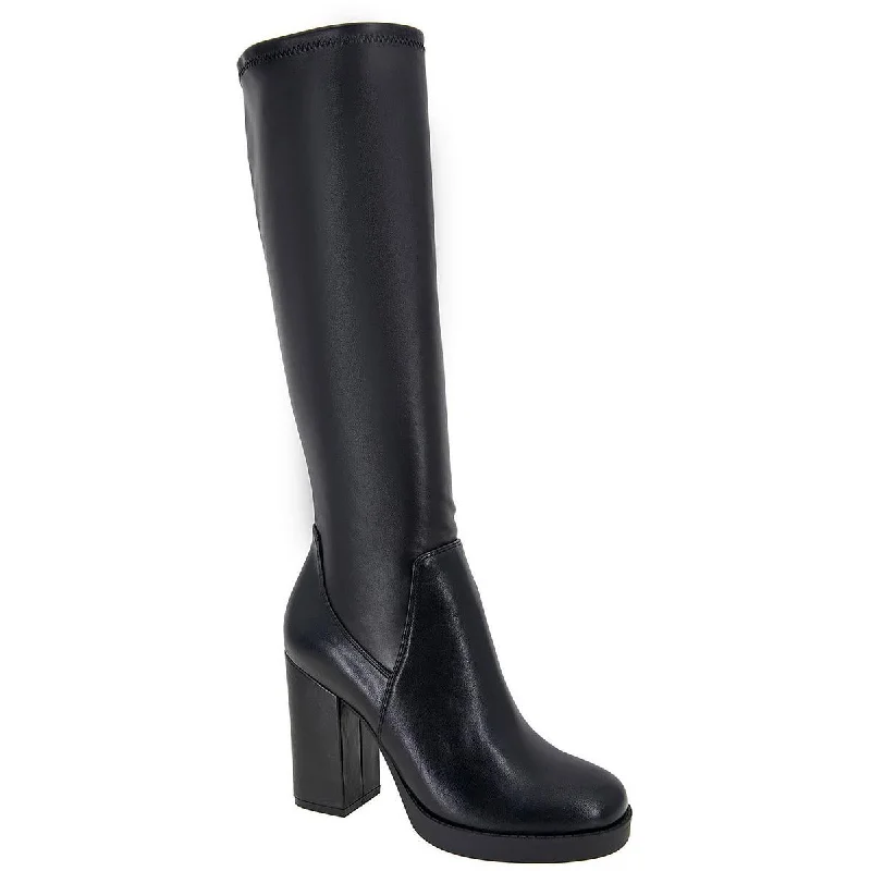 BCBGeneration Womens Benton Faux Leather Tall Knee-High Boots