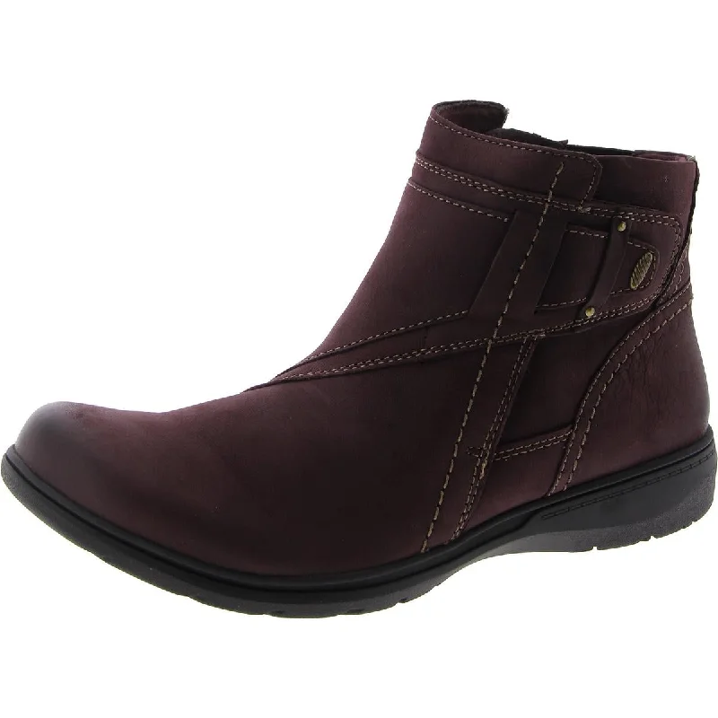 Clarks Womens Carleigh Style Nubuck Round Toe Ankle Boots