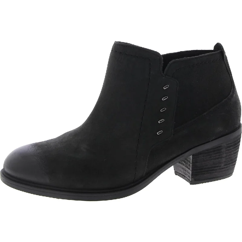 Clarks Womens Neva Lo Leather Block Heel Ankle Boots