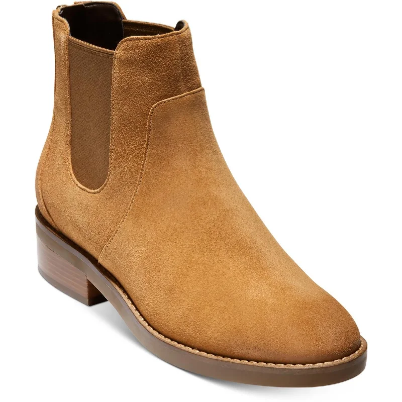 Cole Haan Womens Reid Suede Waterproof Ankle Boots