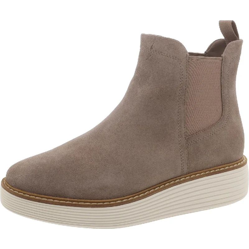 Cole Haan Womens Suede Ankle Chelsea Boots