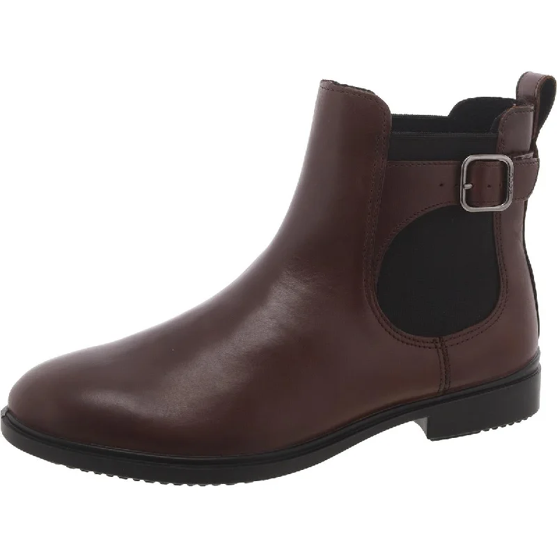 ECCO Womens Leather Buckle Chelsea Boots