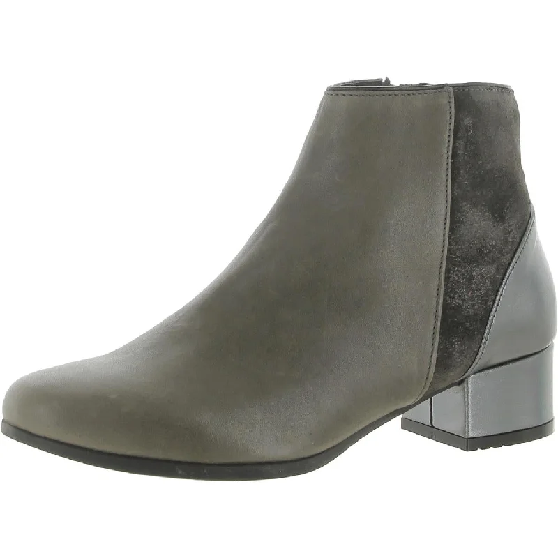 Eric Michael Womens Elena Leather Round Toe Ankle Boots