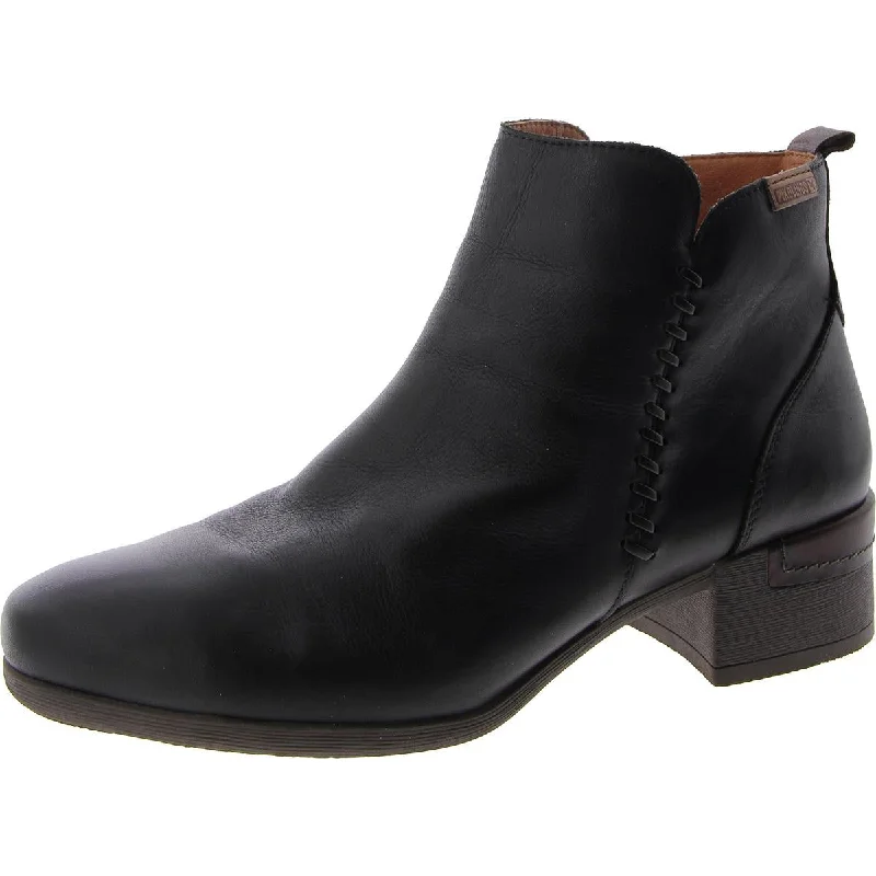 Pikolinos Womens Leather Block Heel Ankle Boots