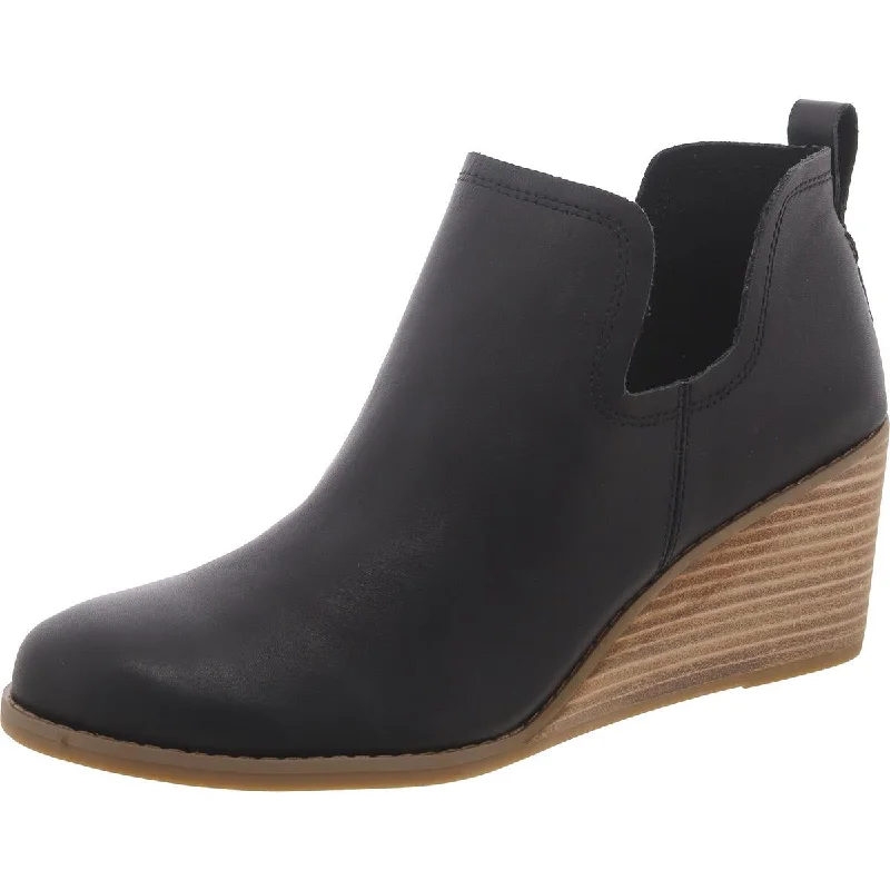 Toms Womens Kallie Leather Ankle Booties