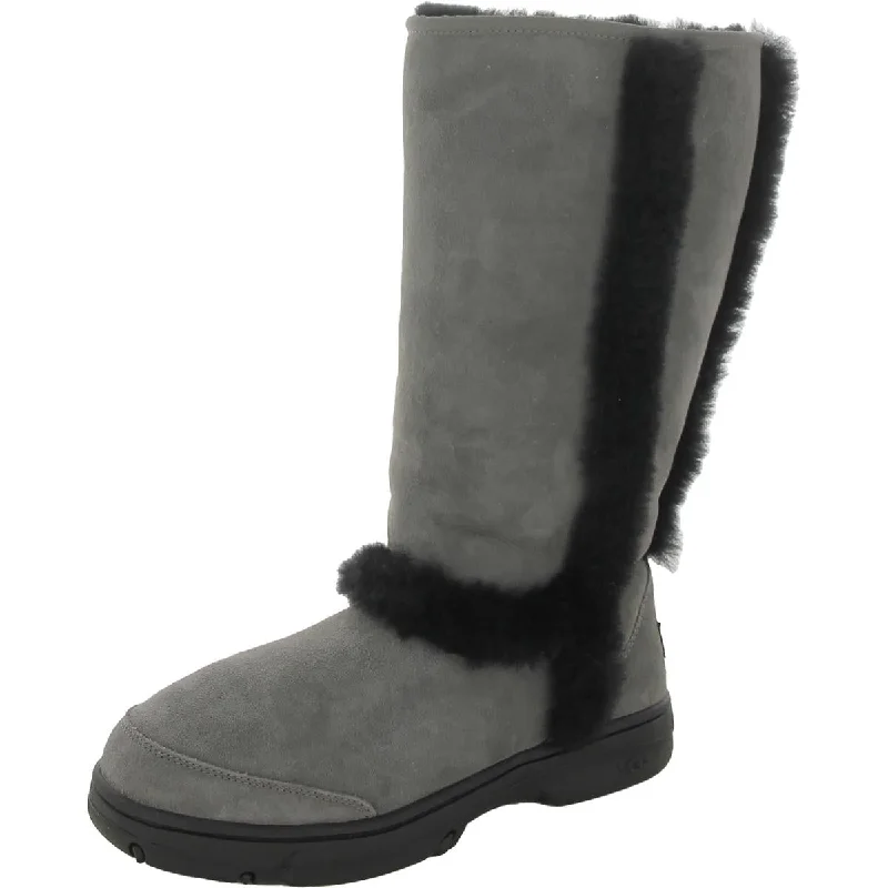 Ugg Womens Sunburst Suede Tall Shearling Boots