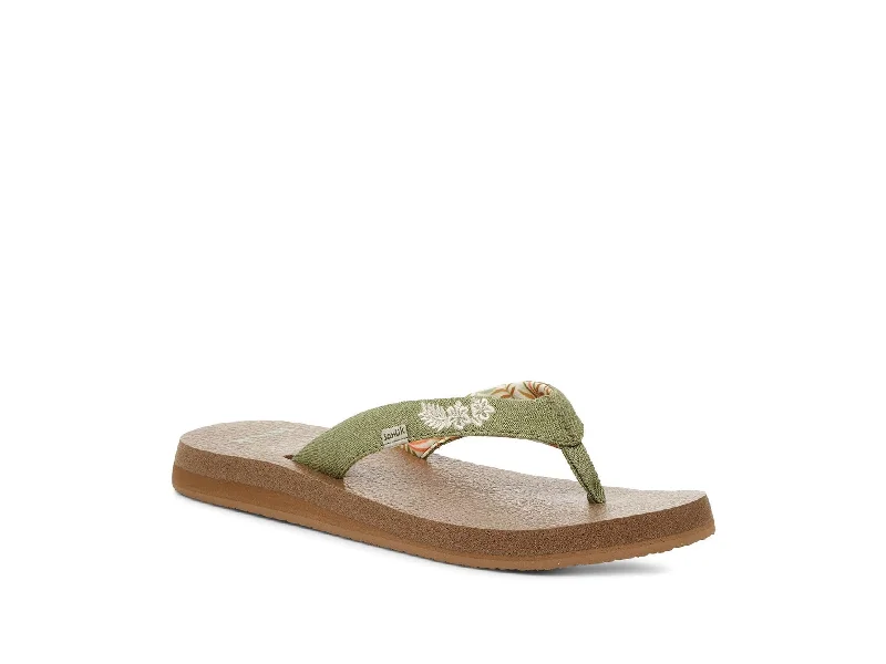 Women's Shoes Sanuk YOGA PARADISE 2 Flip Flop Sandals 1091869 SAGE PARADISE