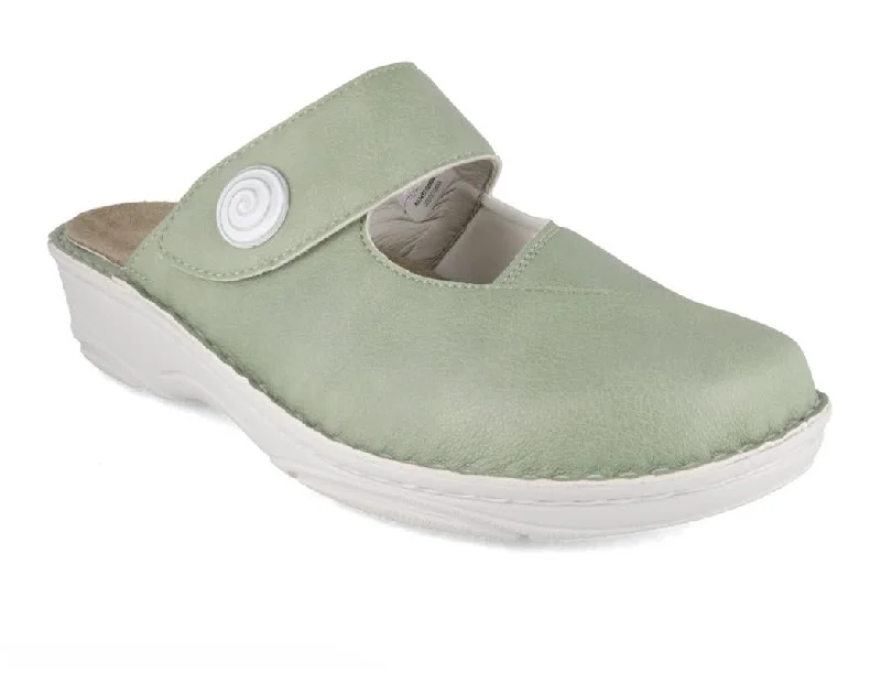 Berkemann BERKOFLEX Women Stretch Clogs 'Heliane', Pastel Green