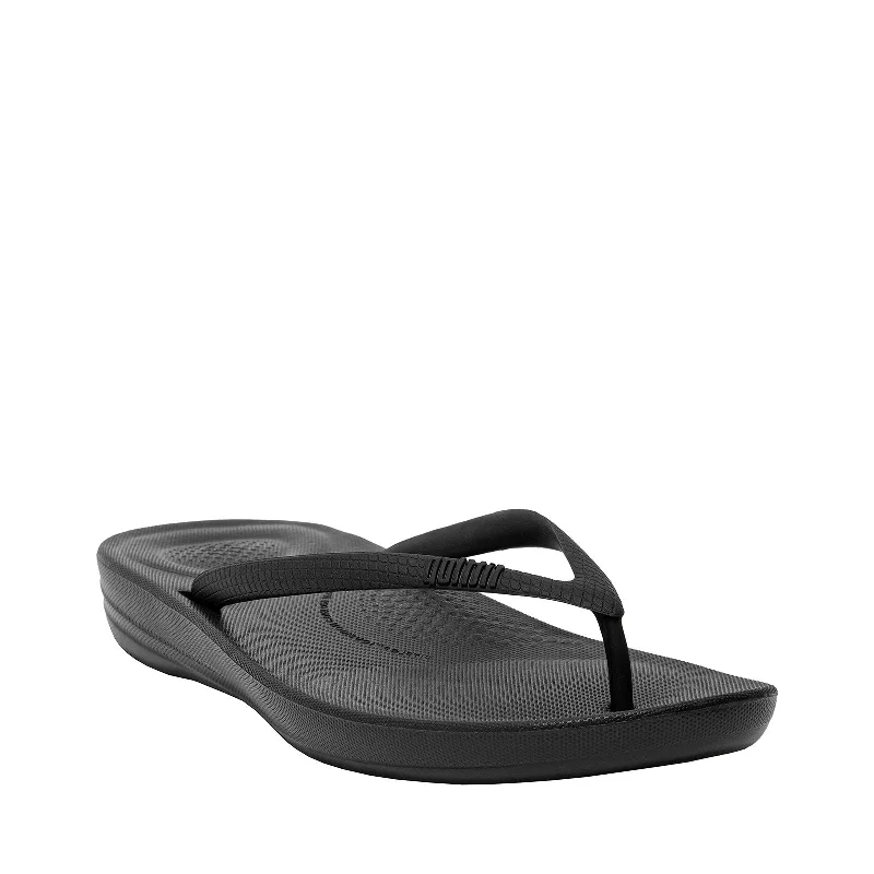 FitFlop E54090-020 IQUSHION Ergonomic FLIP-Flops All Black