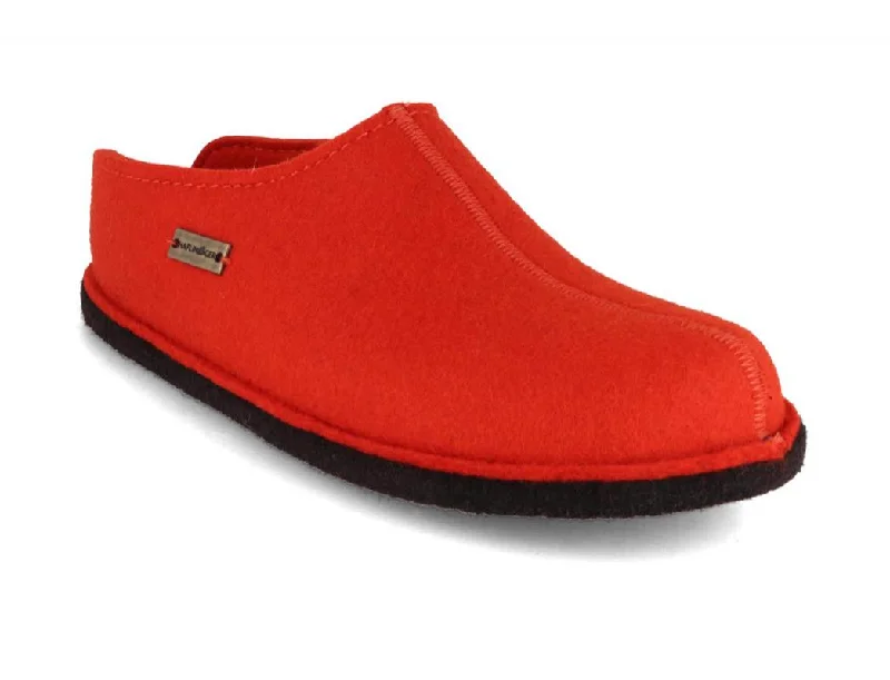 HAFLINGER Women Felt Slippers 'Flair Smily', orange