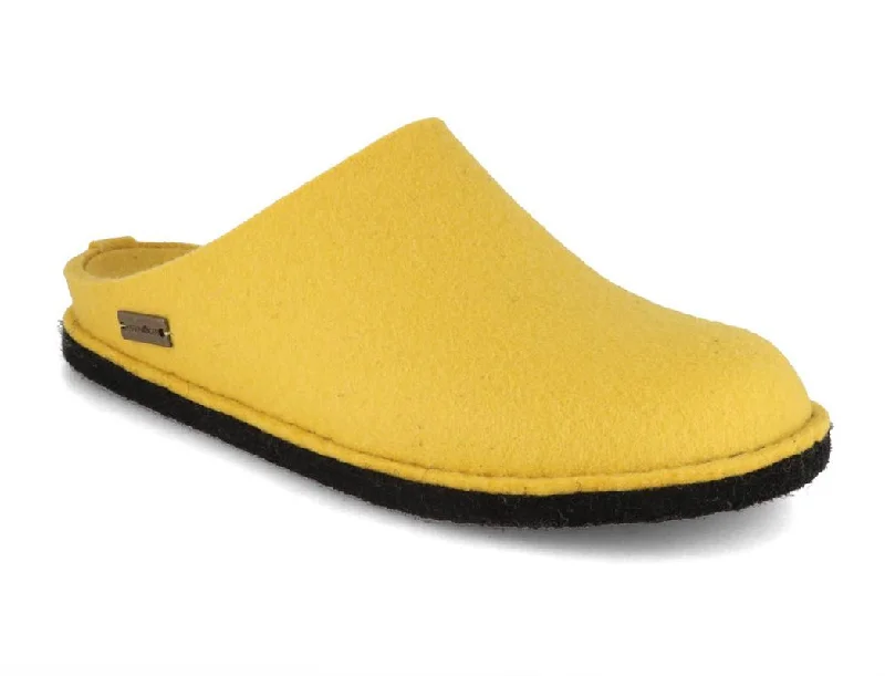 HAFLINGER Women Felt Slippers 'Flair Soft', yellow