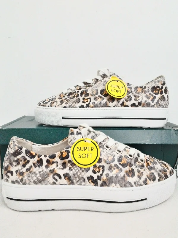 Paul Green Women's Bixby Sneaker Wild Leopard Size 8.5 (US), 6 (UK)