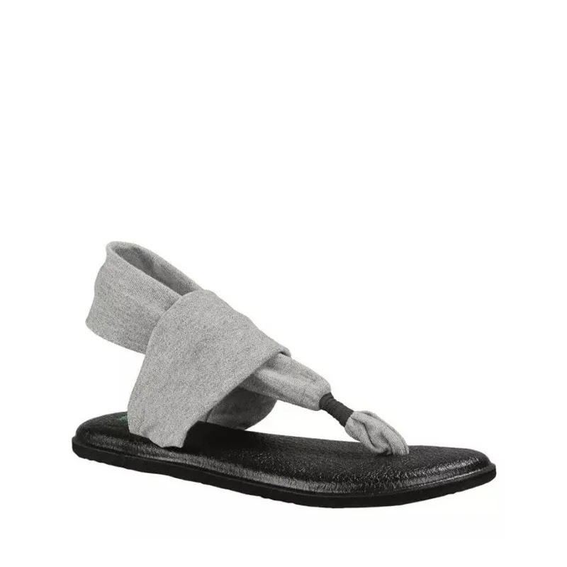 Women's Shoes Sanuk YOGA SLING 2 Knit Fabric Sandals SWS10001 GREY